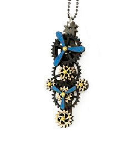 Vertical Propeller Gear Pendant - Kinetic Blue/Gray