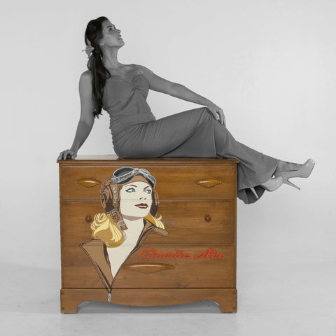 "Victoria" Vintage Hand Painted Dresser